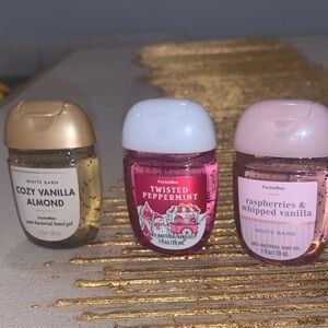 White Barn Hand Gel Trio - Gold, Pink, Red